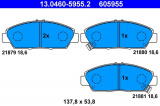 Sada brzdových destiček ATE 13.0460-5955 (AT 605955) - HONDA, ROVER