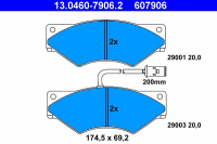 Sada brzdových destiček ATE 13.0460-7906 (AT 607906) - IVECO Sada brzdových destiček ATE 13.0460-7906 (AT 607906) - IVECO