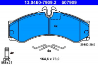 Sada brzdových destiček ATE 13.0460-7909 (AT 607909) - MERCEDES-BENZ