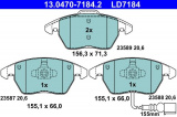 Sada brzdových destiček ATE Ceramic 13.0470-7184 (AT LD7184) - AUDI, SEAT, ŠKODA, VW