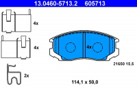 Sada brzdových destiček ATE 13.0460-5713 (AT 605713) - DAIHATSU Sada brzdových destiček ATE 13.0460-5713 (AT 605713) - DAIHATSU