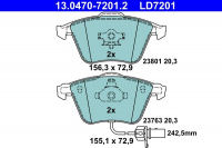Sada brzdových destiček ATE Ceramic 13.0470-7201 (AT LD7201) - AUDI, SEAT Sada brzdových destiček ATE Ceramic 13.0470-7201 (AT LD7201) - AUDI, SEAT