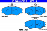 Sada brzdových destiček ATE 13.0460-5718 (AT 605718) - HYUNDAI Sada brzdových destiček ATE 13.0460-5718 (AT 605718) - HYUNDAI
