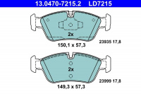 Sada brzdových destiček ATE Ceramic 13.0470-7215 (AT LD7215) - BMW