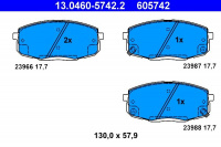 Sada brzdových destiček ATE 13.0460-5742 (AT 605742) - HYUNDAI, KIA Sada brzdových destiček ATE 13.0460-5742 (AT 605742) - HYUNDAI, KIA