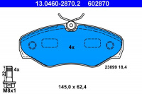 Sada brzdových destiček ATE 13.0460-2870 (AT 602870) - NISSAN, OPEL, RENAULT