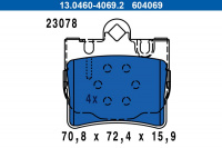 Sada brzdových destiček ATE 13.0460-4069 (AT 604069) - MERCEDES-BENZ