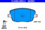 Sada brzdových destiček ATE 13.0460-2883 (AT 602883) - SEAT, ŠKODA, VW