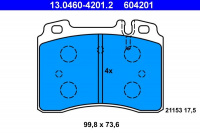 Sada brzdových destiček ATE 13.0460-4201 (AT 604201) - MERCEDES-BENZ