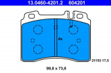 Sada brzdových destiček ATE 13.0460-4201 (AT 604201) - MERCEDES-BENZ