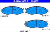 Sada brzdových destiček ATE 13.0460-5937 (AT 605937) - NISSAN