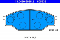 Sada brzdových destiček ATE 13.0460-5938 (AT 605938) - TOYOTA