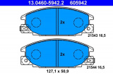 Sada brzdových destiček ATE 13.0460-5942 (AT 605942) - ISUZU, OPEL