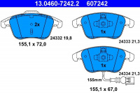 Sada brzdových destiček ATE 13.0460-7242 (AT 607242) - AUDI, SEAT, VW