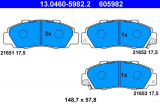Sada brzdových destiček ATE 13.0460-5982 (AT 605982) - HONDA