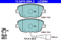 Sada brzdových destiček ATE Ceramic 13.0470-2884 (AT LD2884) - AUDI, SEAT, ŠKODA, VW Sada brzdových destiček ATE Ceramic 13.0470-2884 (AT LD2884) - AUDI, SEAT, ŠKODA, VW