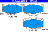 Sada brzdových destiček ATE 13.0460-5992 (AT 605992) - TOYOTA
