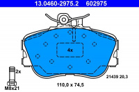 Sada brzdových destiček ATE 13.0460-2975 (AT 602975) - MERCEDES-BENZ
