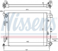 Chladič motoru NISSENS 675007 Chladič motoru NISSENS 675007