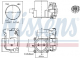 Hrdlo škrticí klapky NISSENS 955054