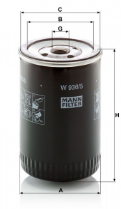 Olejový filtr MANN W936/5 (MF W936/5) - CHEVROLET, OPEL