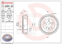 Brzdový buben BREMBO 14.9384.20