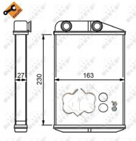 Výměník tepla, vnitřní vytápění NRF 54309