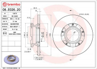 Brzdový kotouč BREMBO 08.E026.20