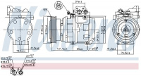 Kompresor klimatizace NISSENS 89153