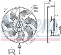 Ventilátor chladiče NISSENS 85761 Ventilátor chladiče NISSENS 85761