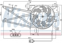 Ventilátor chladiče klimatizace NISSENS 85017