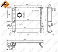Chladič, chlazení motoru NRF 53849