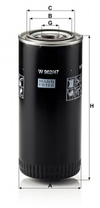 Olejový filtr MANN MF W962/47
