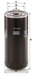 Palivový filtr MANN WP962/3X (MF WP962/3X) Palivový filtr MANN WP962/3X (MF WP962/3X)