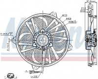 Ventilátor chladiče NISSENS 85605