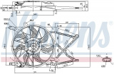 Ventilátor chladiče NISSENS 85154
