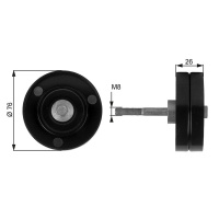 Vratná / vodící kladka GATES (GT T36184) - VOLVO Vratná / vodící kladka GATES (GT T36184) - VOLVO