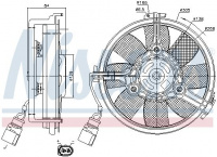 Ventilátor chladiče NISSENS 85639 Ventilátor chladiče NISSENS 85639