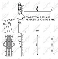 Výměník tepla, vnitřní vytápění NRF 54245