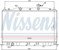Chladič motoru NISSENS 67509 Chladič motoru NISSENS 67509