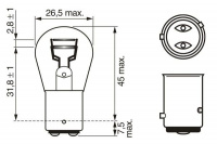 Žárovka, brzdové / koncové světlo BOSCH (BO 1987302215) - P21/4W 12V
