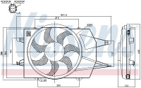 Ventilátor chladiče klimatizace NISSENS 85342