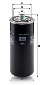 Hydraulický filtr MANN WD962/19 (MF WD962/19) Hydraulický filtr MANN WD962/19 (MF WD962/19)