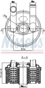 Chladič motorového oleje NISSENS 90666