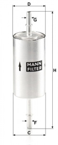Palivový filtr MANN WK512/1 (MF WK512/1)