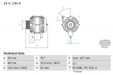 Alternátor BOSCH 0986049171