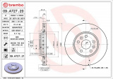 Brzdový kotouč BREMBO 09.A727.21 - MERCEDES-BENZ, RENAULT