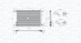 Kondenzátor, klimatizace MAGNETI MARELLI 350203964000 (BC964)