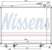 Chladič motoru NISSENS 68715 Chladič motoru NISSENS 68715