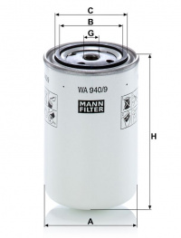 Filtr chladiva MANN MF WA940/9 Filtr chladiva MANN MF WA940/9